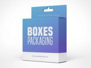 Hanging Display Carton Box Packaging PSD Mockup
