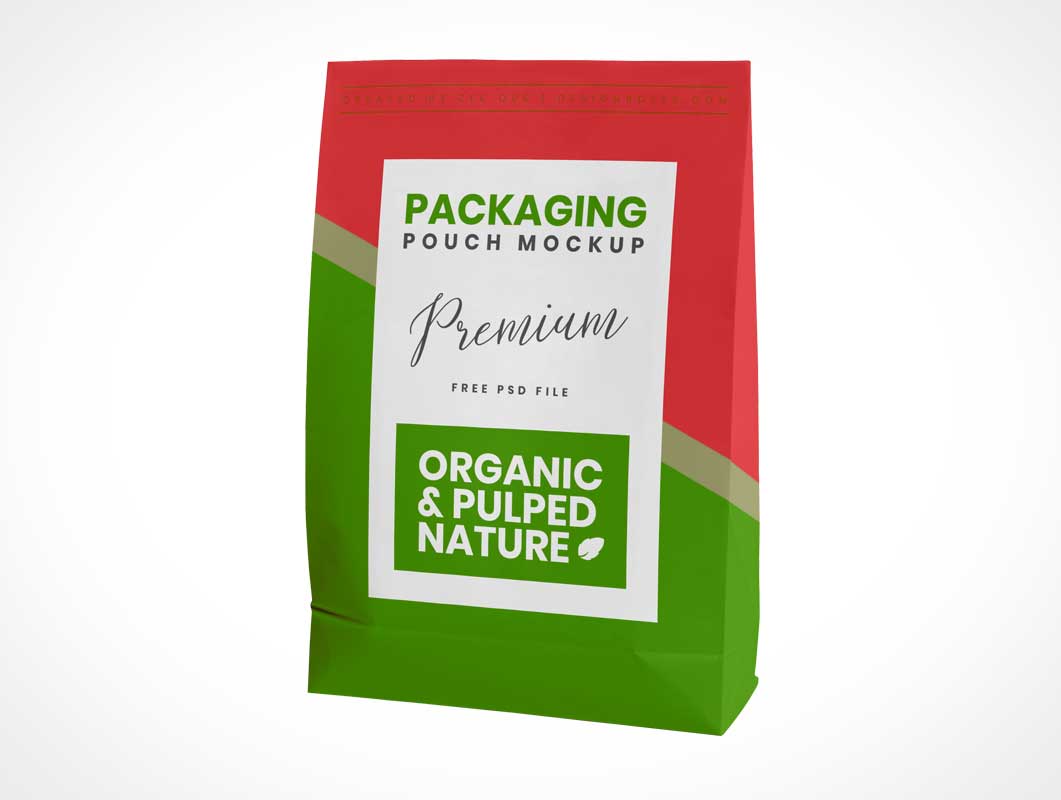 Sealed Pouch Packet Packaging PSD Mockup