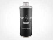 Straight Sided Shampoo HDPE Bottle & Disc Cap PSD Mockup