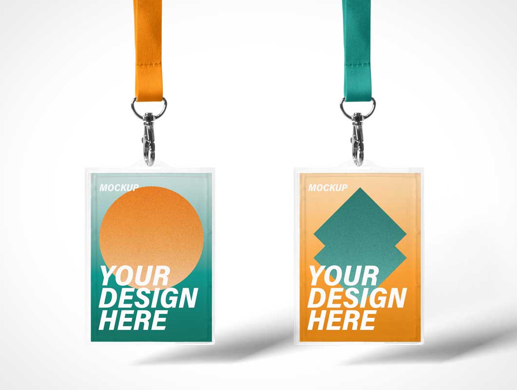 Event Show ID Lanyards PSD Mockup