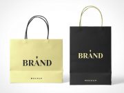 Paper Boutique Shopping Bag & Handle PSD Mockup
