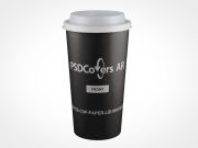 20oz Paper Coffee Cup & Plastic Lid PSD Mockup