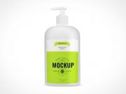 Cosmetic Lotion HDPE Pump Bottle PSD Mockup