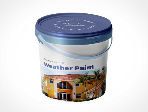 Paint Bucket & Carry Handle PSD Mockup