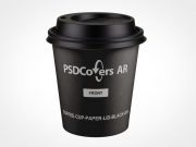 Paper Coffee Cup & Sip-Through Lid PSD Mockup