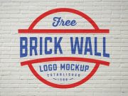 Brick Wall Advertising PSD Mockup