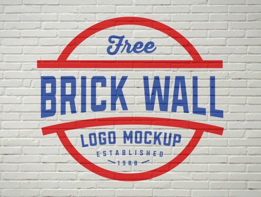 Brick Wall Advertising PSD Mockup