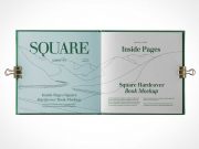 Square Hardcover Catalog Book PSD Mockup