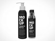 Cosmetic Product Bottles PSD Mockup
