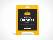 Display Stand Storefront Signboard PSD Mockup