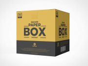 Sealed Cardboard Box Packaging PSD Mockup