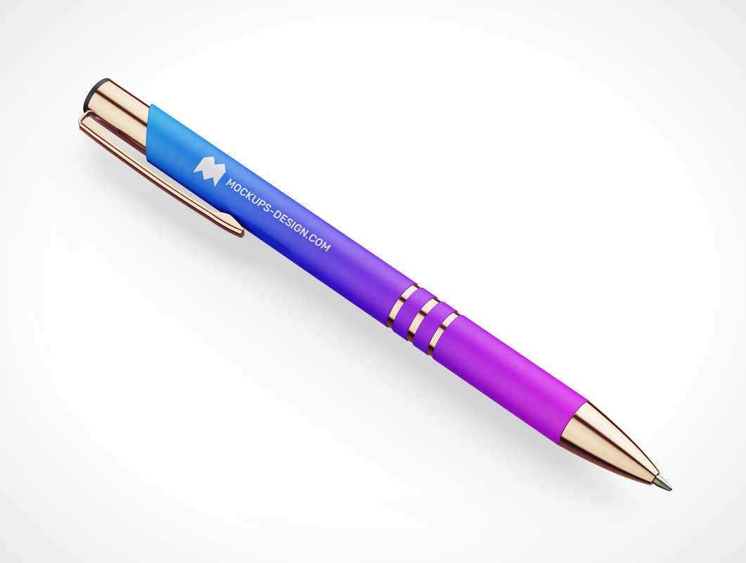 Branded Click Pens PSD Mockup