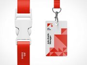 Branded Event Show ID & Lanyard PSD Mockup