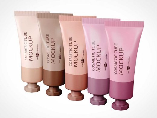 Cosmetics Squeeze Tubes PSD Mockup