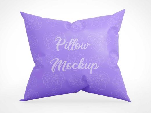 Square Bedroom Pillow PSD Mockup