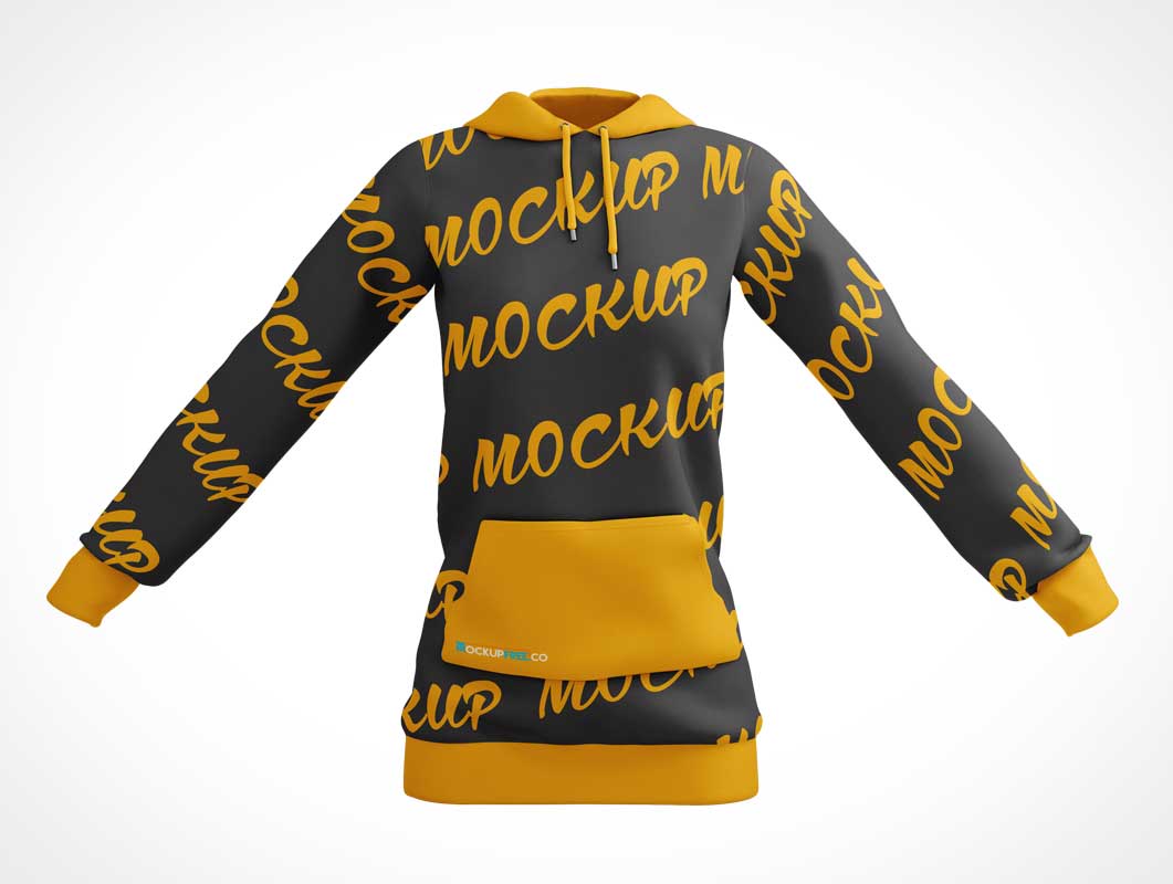 Download Download Glossy Womens Down Jacket Whood Mockup Back View ...