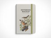 Hardcover Classic Moleskine Notepad PSD Mockup