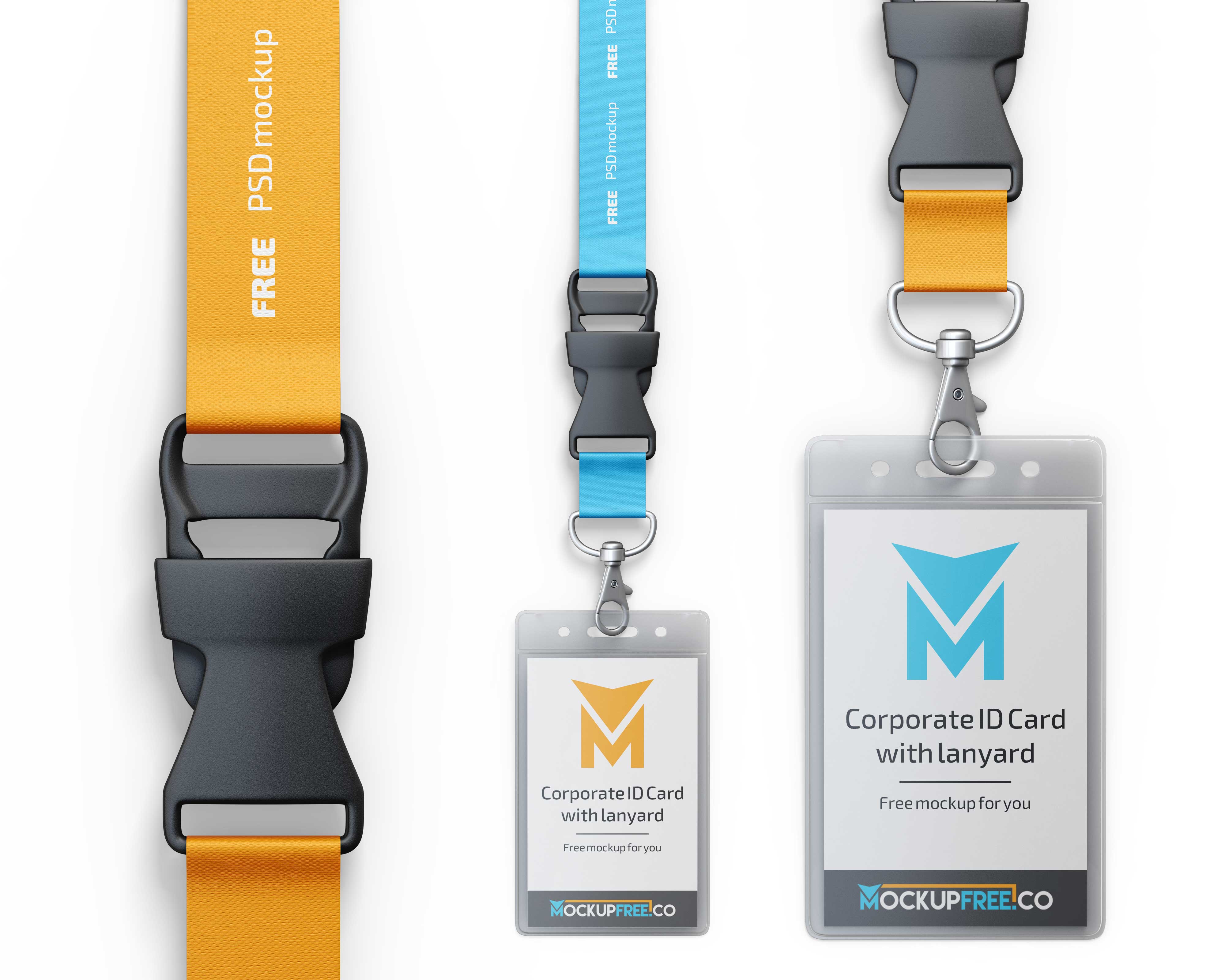 Download Plasticized Event Badges & Lanyards PSD Mockup - PSD Mockups