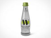 Sparkling Mineral Glass Water Bottle PSD Mockups
