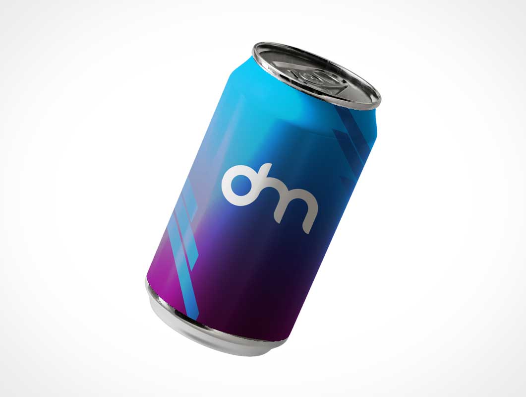 Floating Carbonated Soda Can PSD Mockup