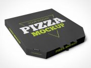 Large Paper Pizza Box PSD Mockup