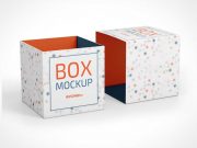 Square Paper Box PSD Mockup