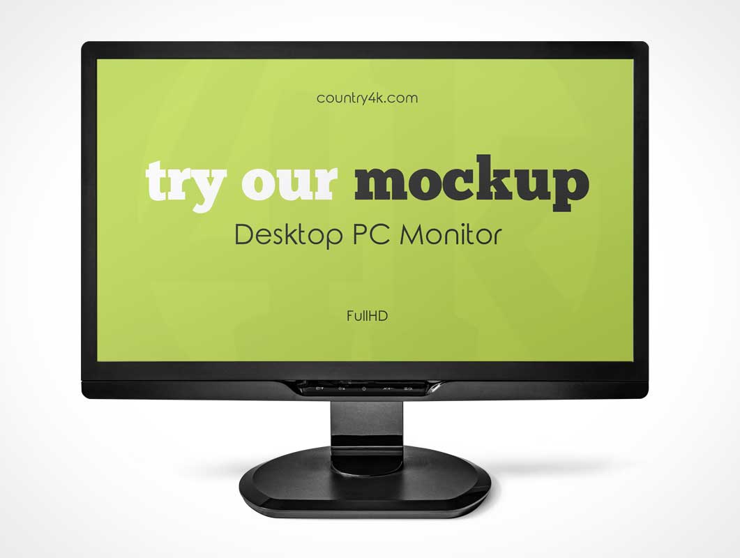 Workstation Monitor Display PSD Mockup