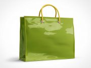 Boutique Vinyl Shopping Bag & Carry Handles PSD Mockup