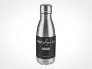 Cola Shape Stainless Steel Bottle PSD Mockup