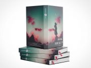 Stacked Hardcover Books PSD Mockup