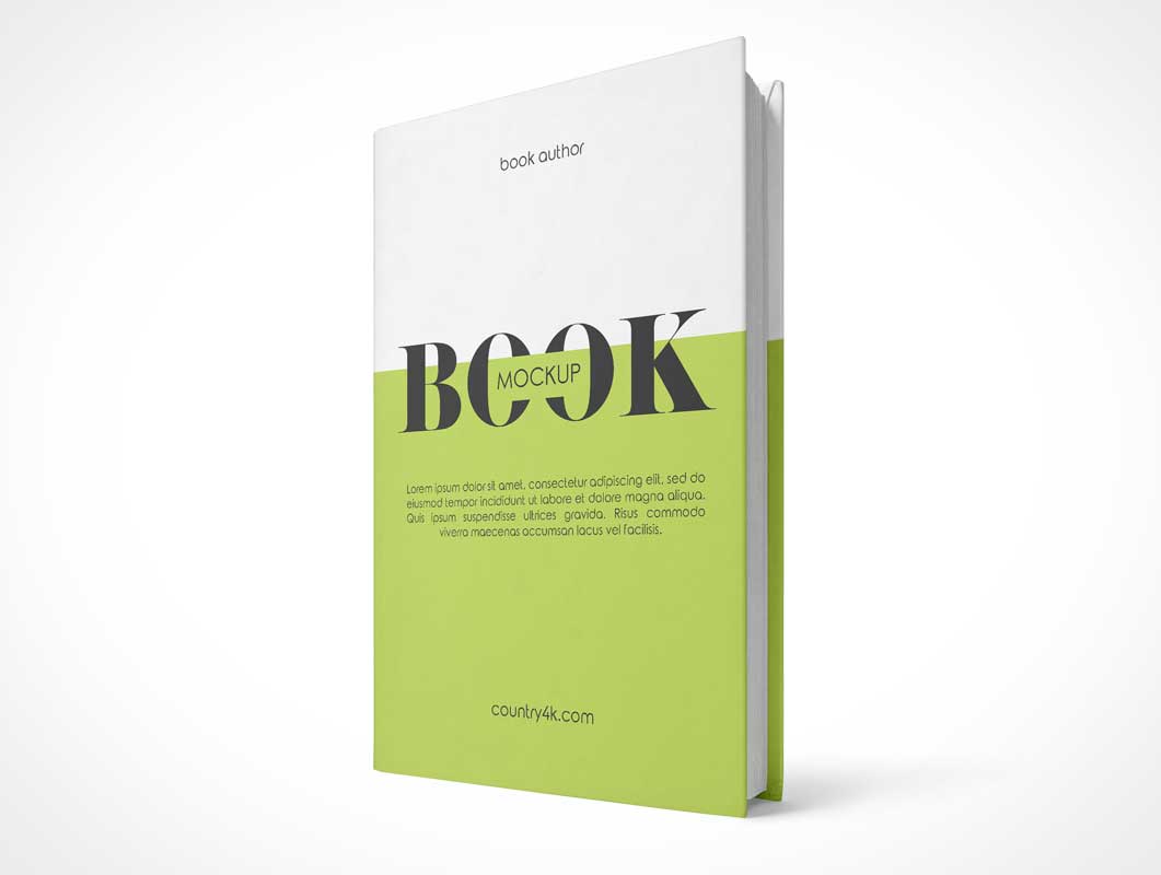 Standing Closed Hardcover Book PSD Mockup