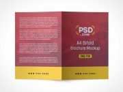 2 Panel A4 Bi-Fold Brochure PSD Mockup
