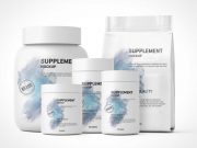 Nutrition & Protein Jar Supplements PSD Mockup