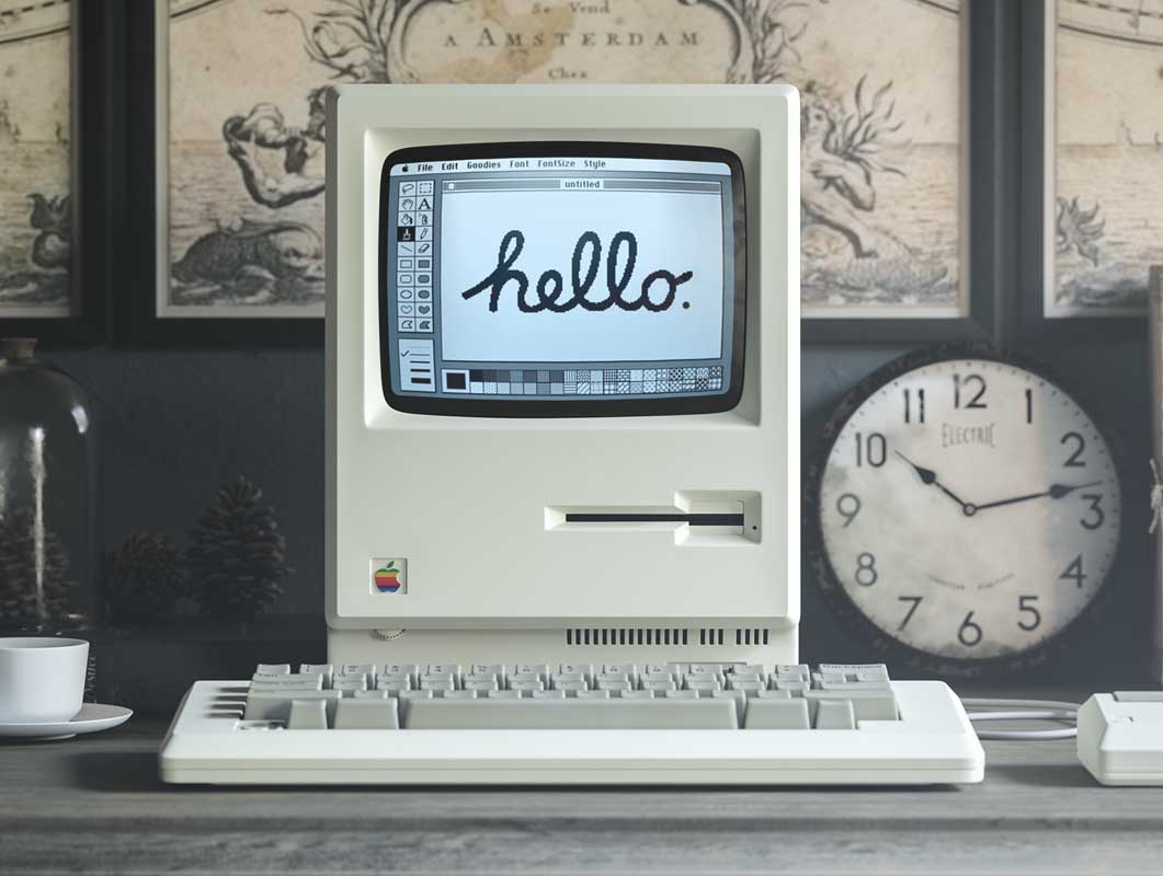 Original Macintosh 1984 PSD Mockup