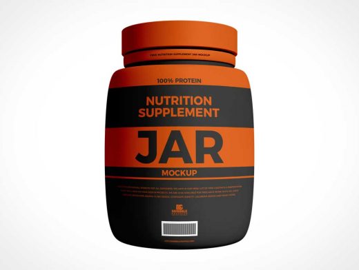 Protein Supplement Jar PSD Mockup
