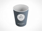 Single Use Paper Coffee Cup PSD Mockup