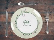 Ceramic Dinner Plate PSD Mockup
