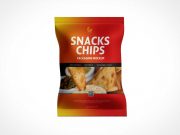 Snack Chip Foil Bag PSD Mockup