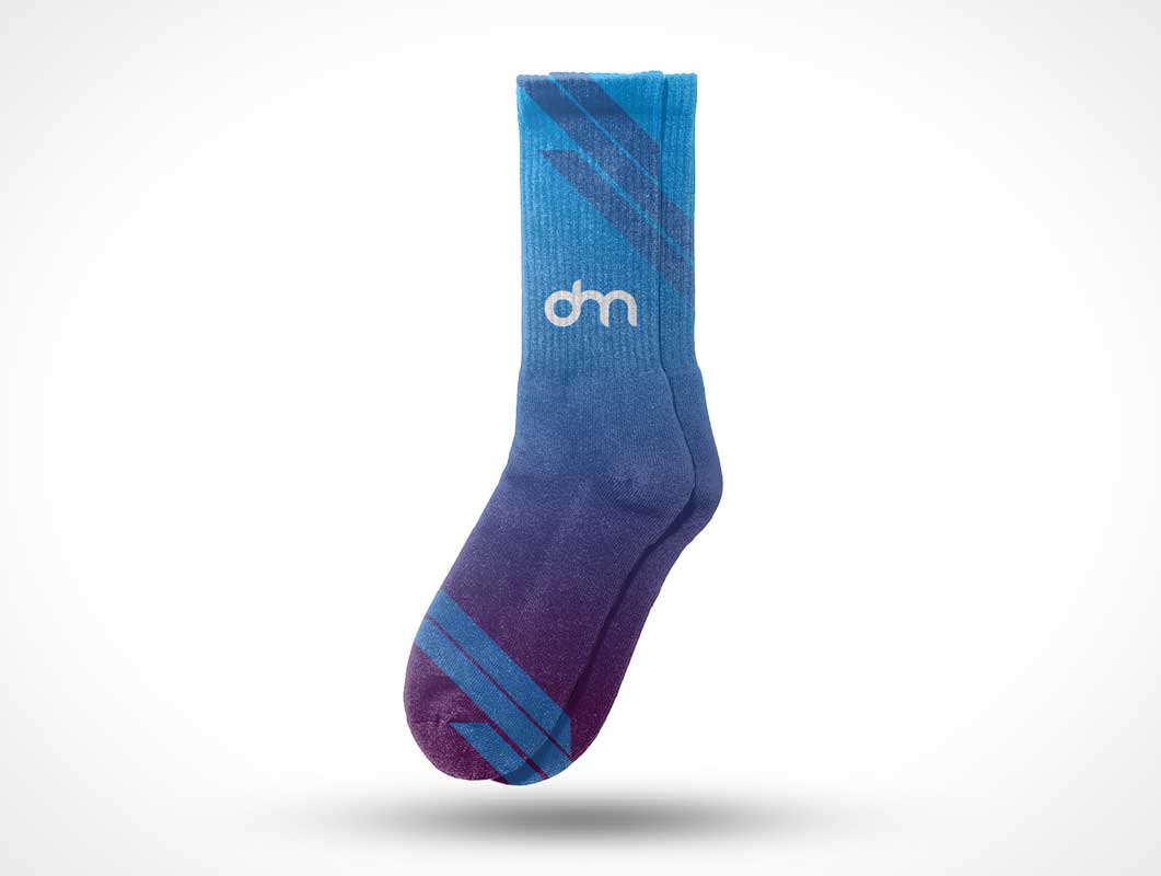 Branded Socks Pair PSD Mockup