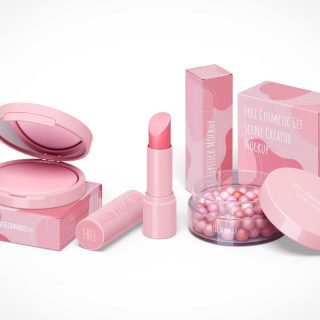 Cosmetic Makeup Kit Packaging PSD Mockup