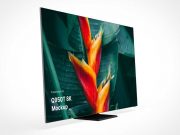 4K Flatscreen Television Display PSD Mockup