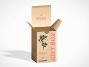Kraft Reverse Tuck Gift Box PSD Mockup