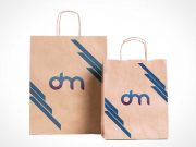 Paper Grocery Bag & String Handles PSD Mockup