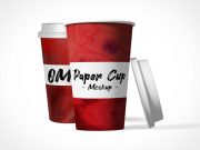 Sip-Through Paper Coffee Cups PSD Mockup