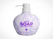 Liquid Soap Dispenser Bottle PSD Mockup