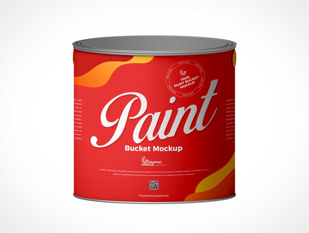 Paint Can Front PSD Mockup