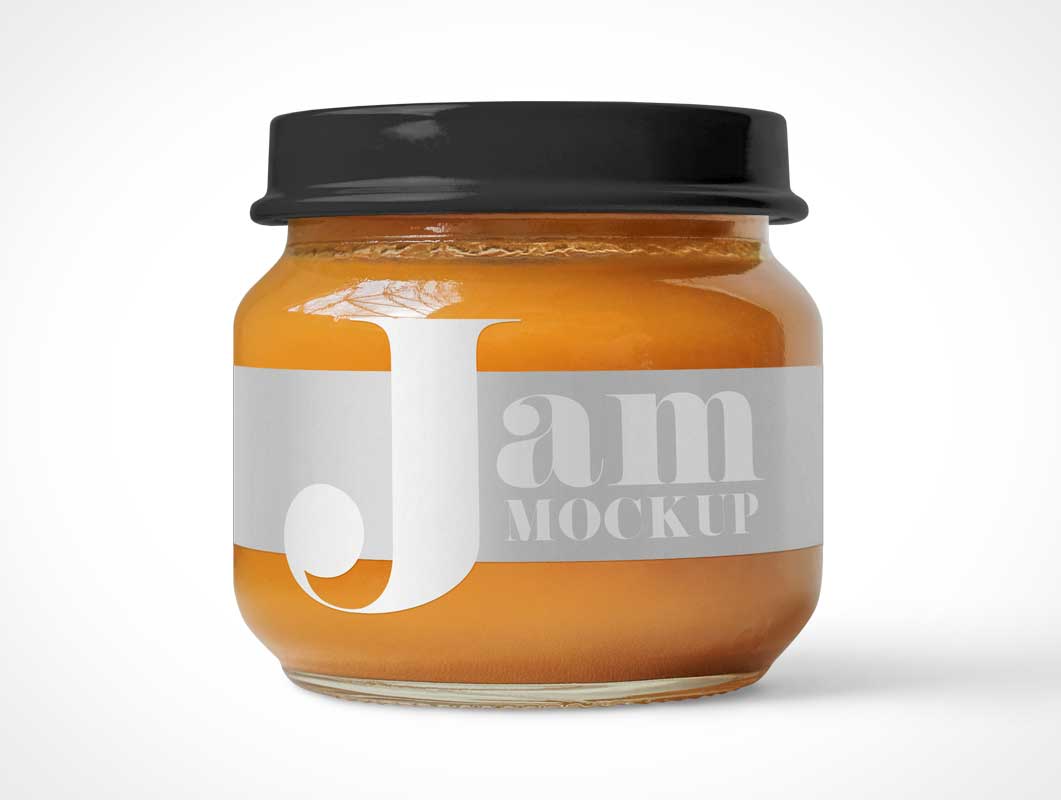 Jelly Jam Jar PSD Mockup