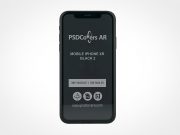 iPhone XR Black Smartphone PSD Mockup