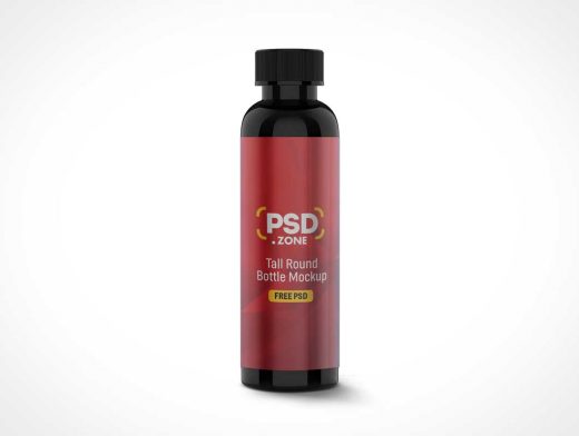 Brown Peroxide Bottle PSD Mockup