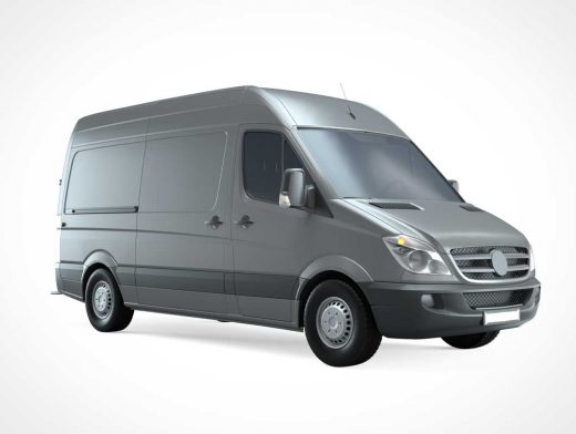 Delivery Van Vehicle PSD Mockup